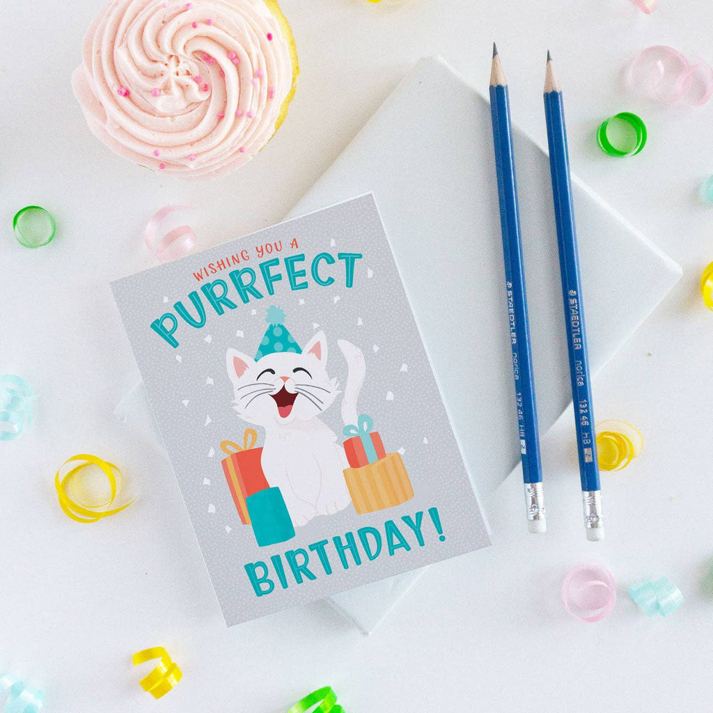 Wishing you a Purrfect Birthday Cat Lover Birthday Card