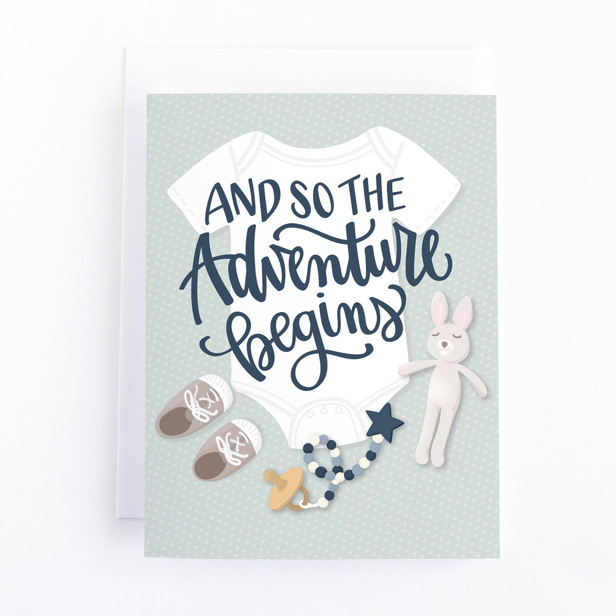 And so the Adventure Begins New Baby Card