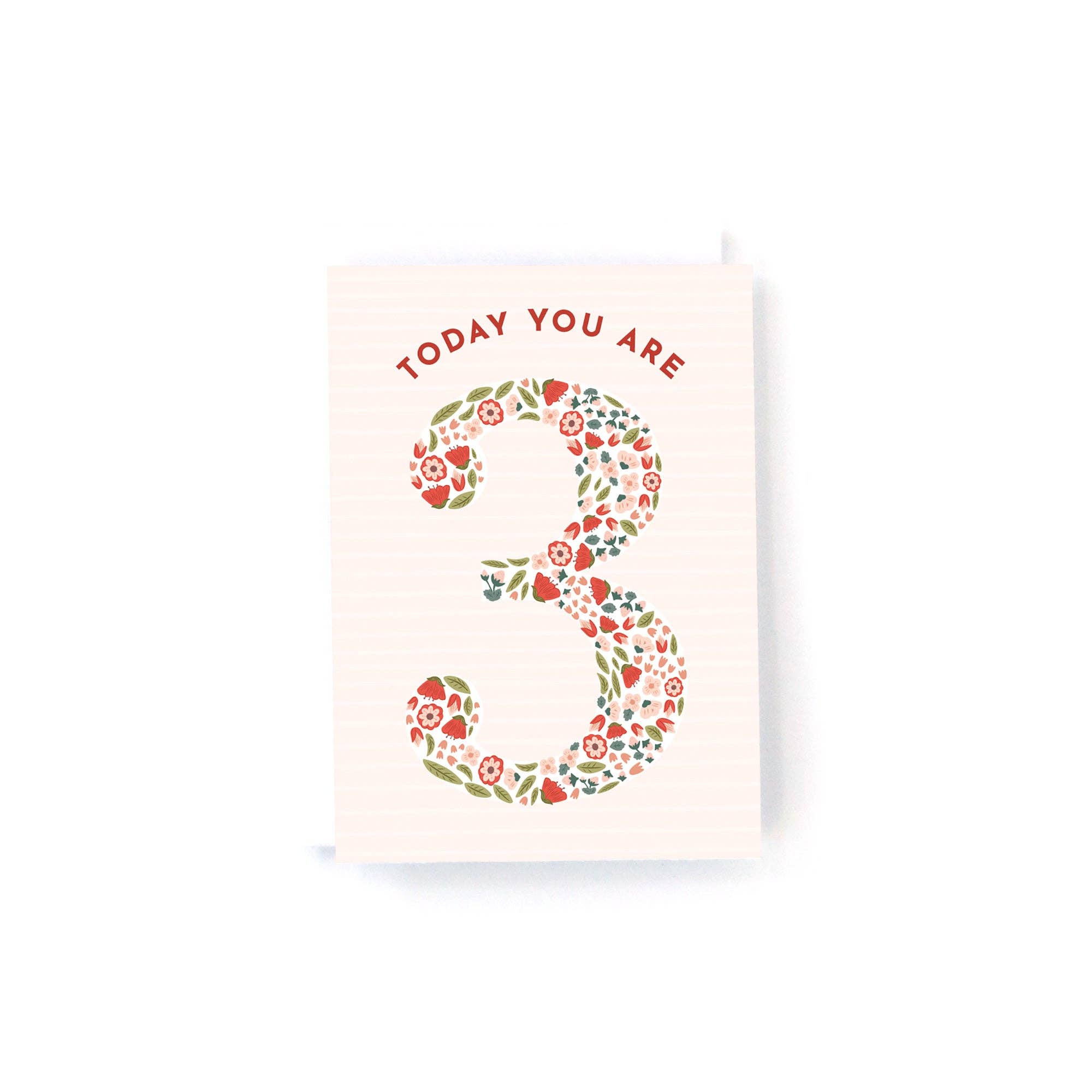 Girls Floral Mini Birthday Card: First Birthday