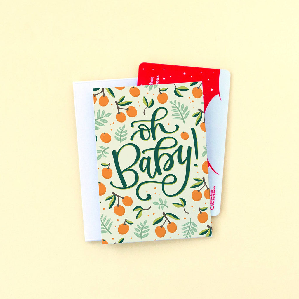 Oranges New Baby Mini Greeting Card