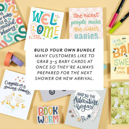 And so the Adventure Begins New Baby Card