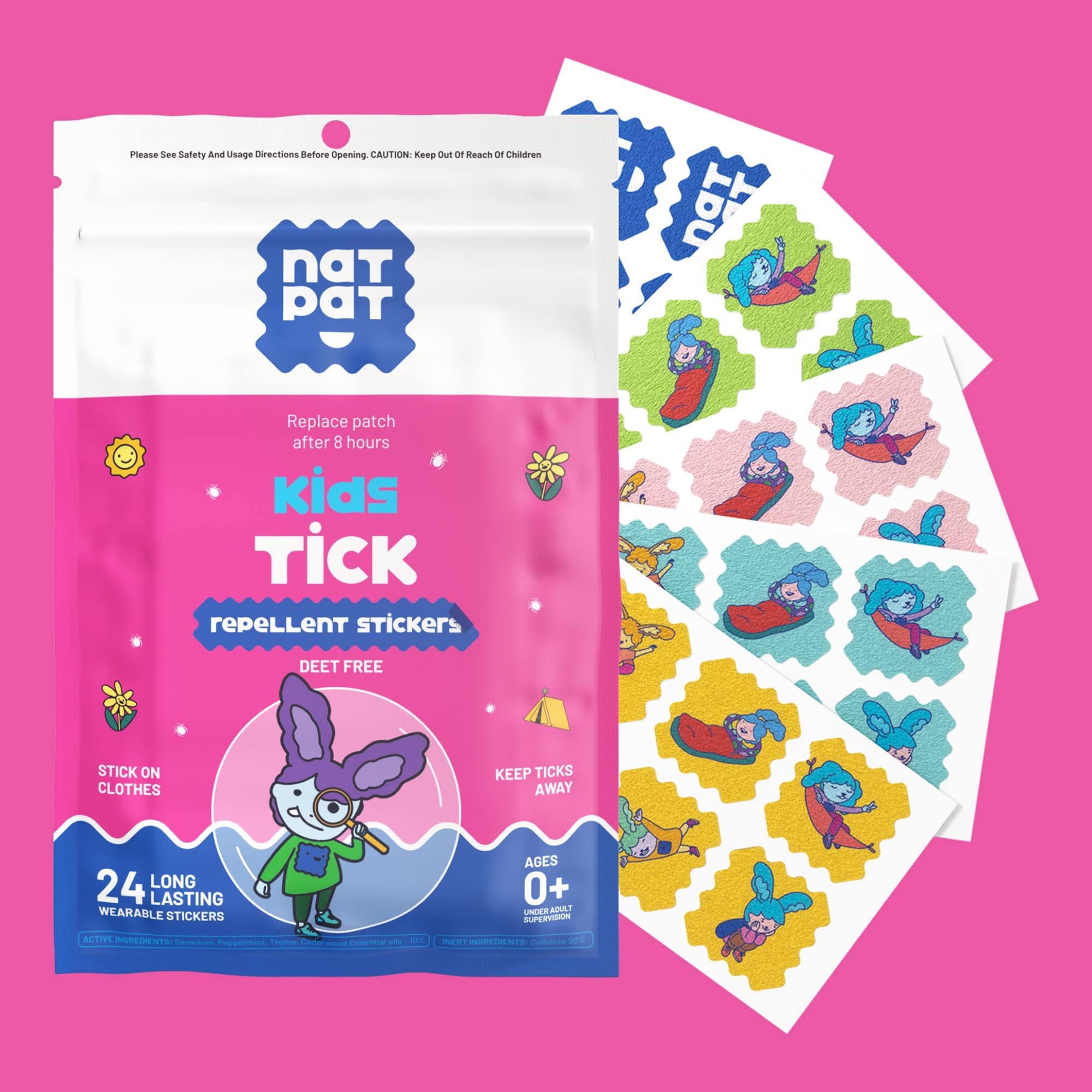 NATPAT Tick Repellent Stickers: Bug Patch, Safe for Kids