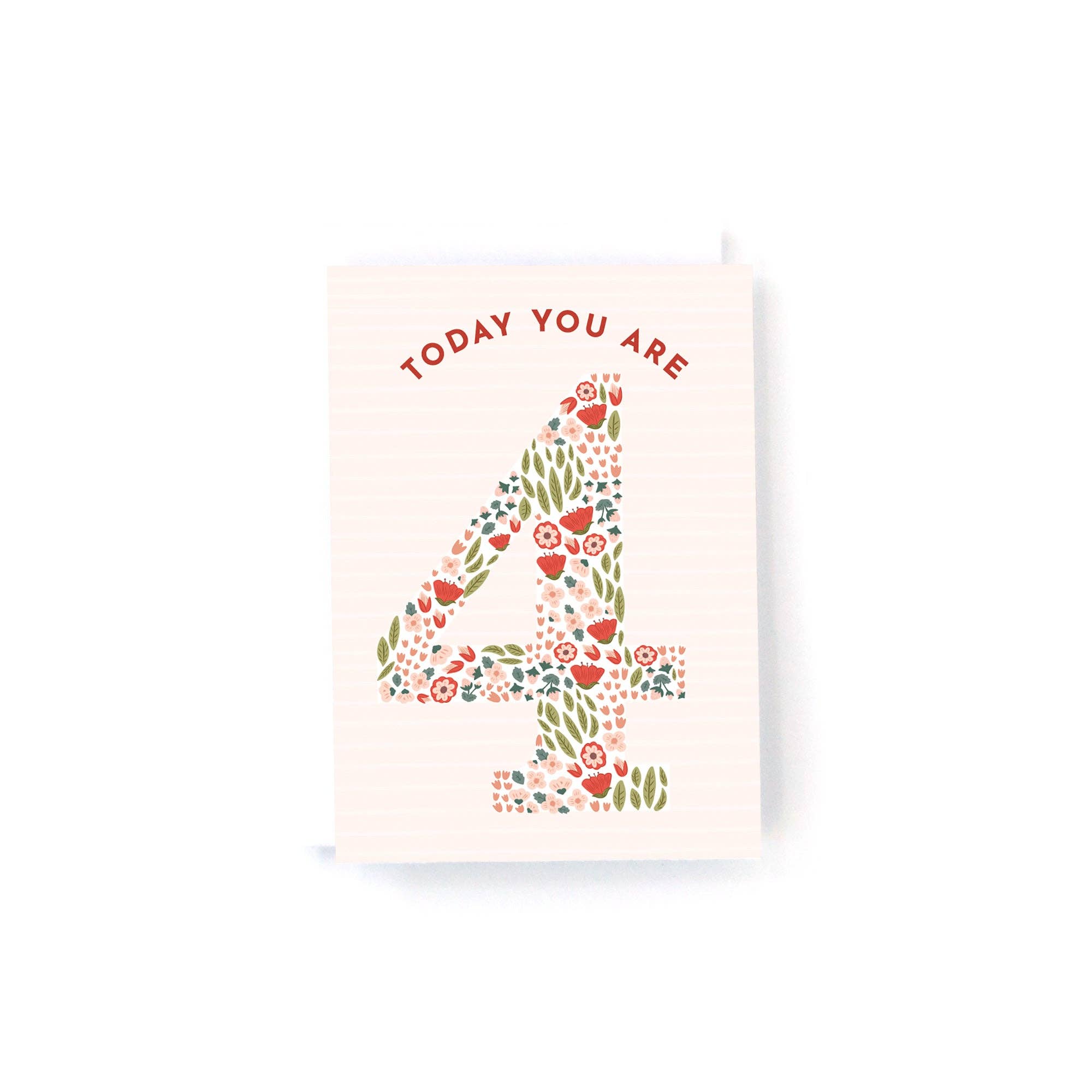 Girls Floral Mini Birthday Card: First Birthday