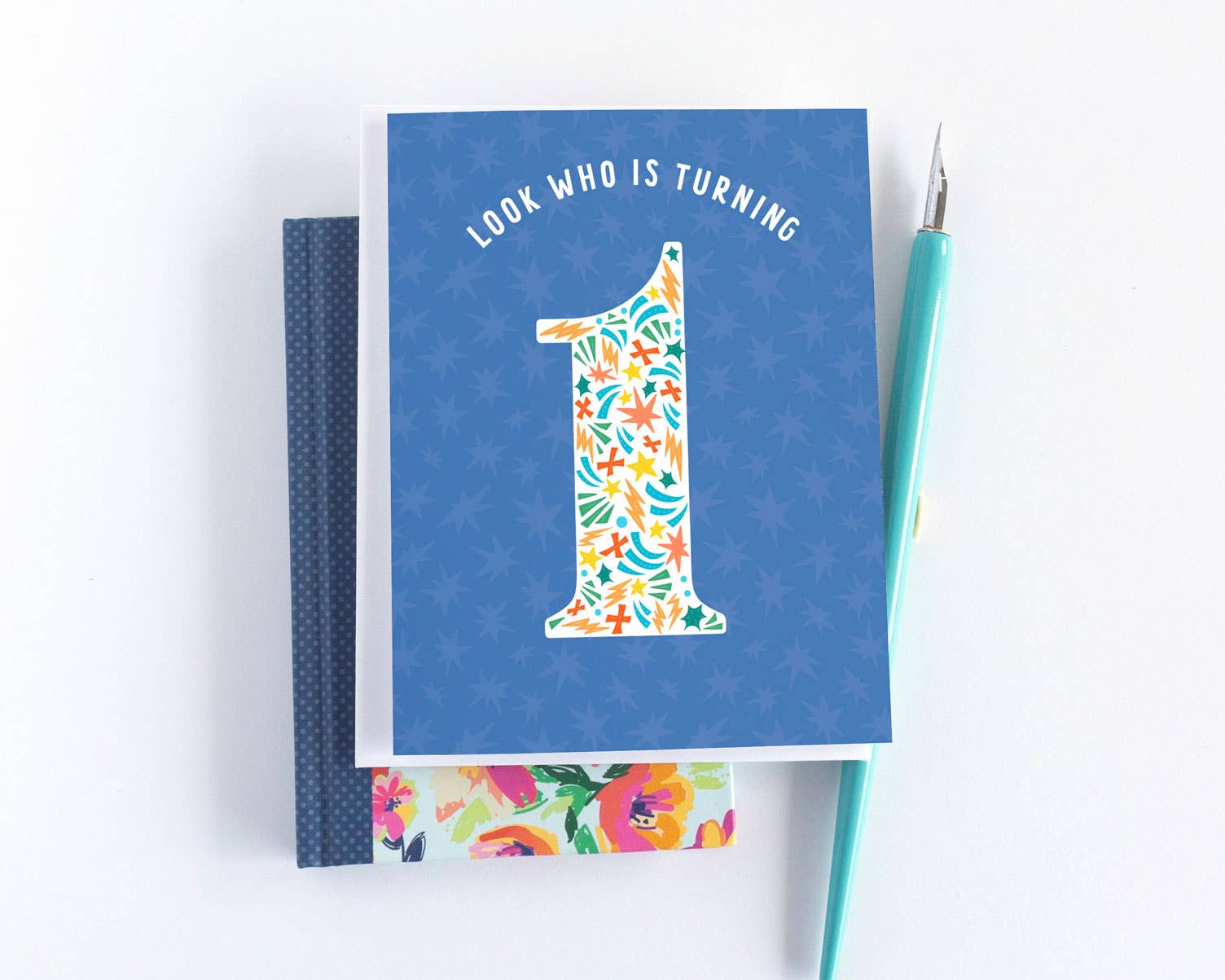 Look Who is Turning 1 First Birthday Card