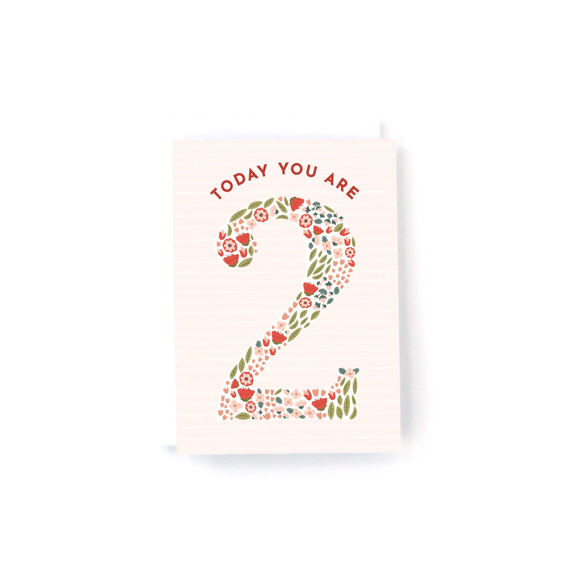 Girls Floral Mini Birthday Card: First Birthday