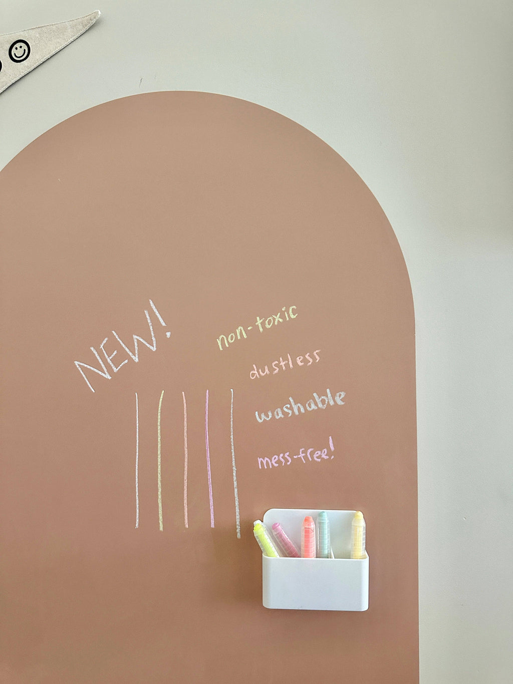 Dustless Chalk Crayons + Magnetic Holder Bundle for Magic Playwall: Neon