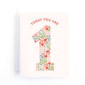 Floral First Birthday Card