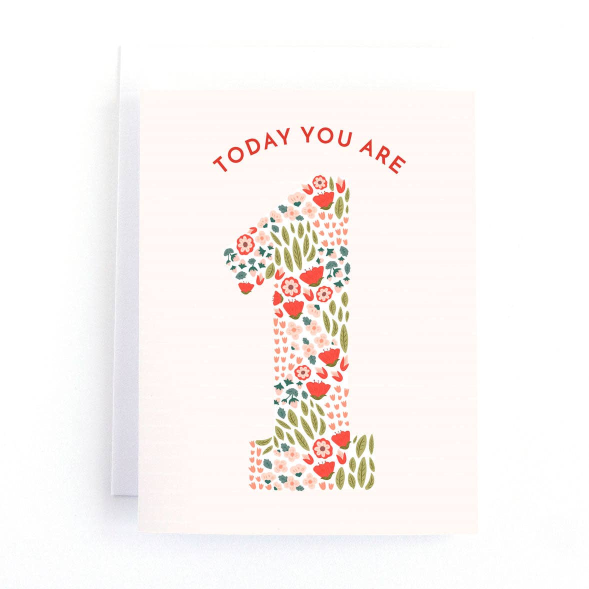 Floral First Birthday Card