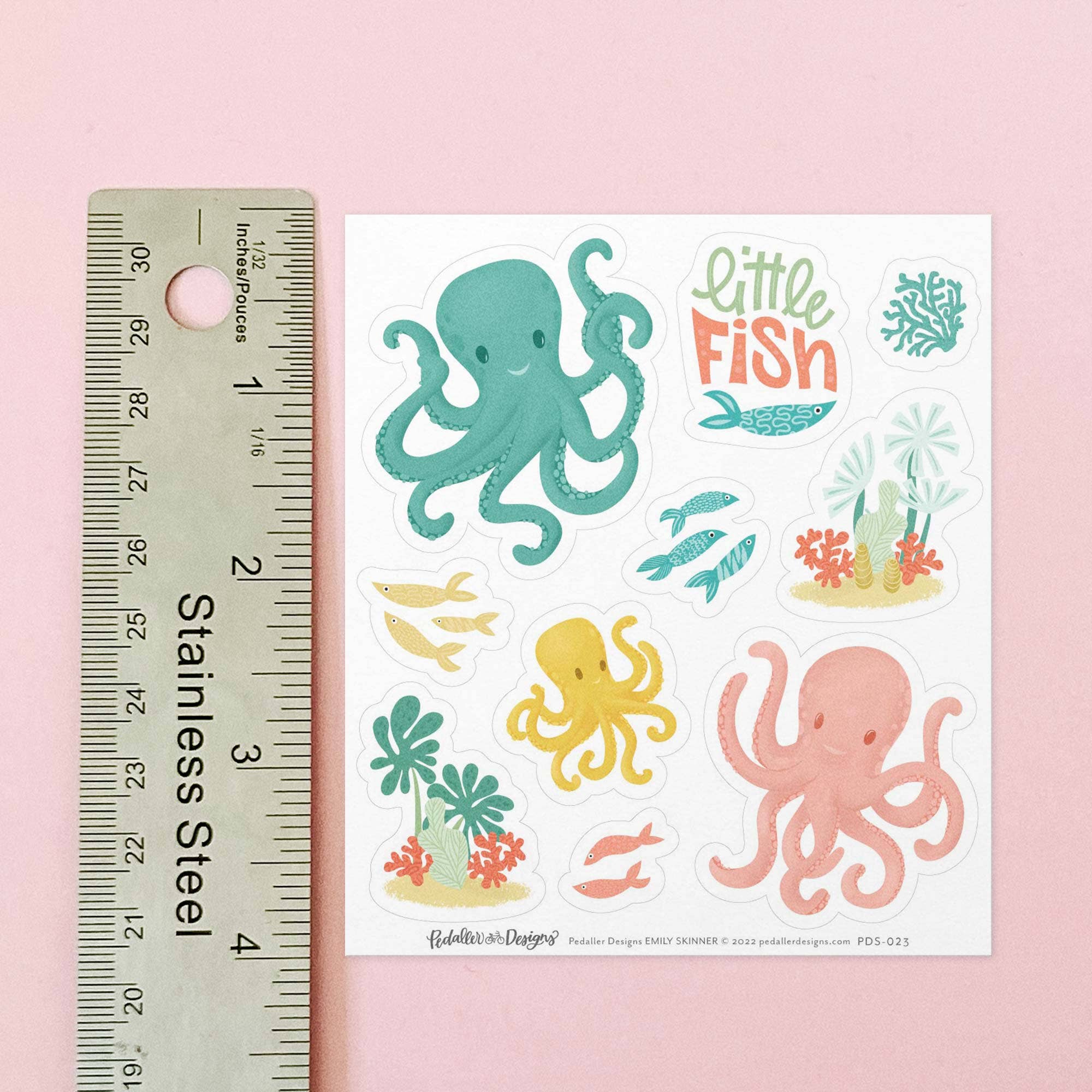Octopus Stickers Sheet