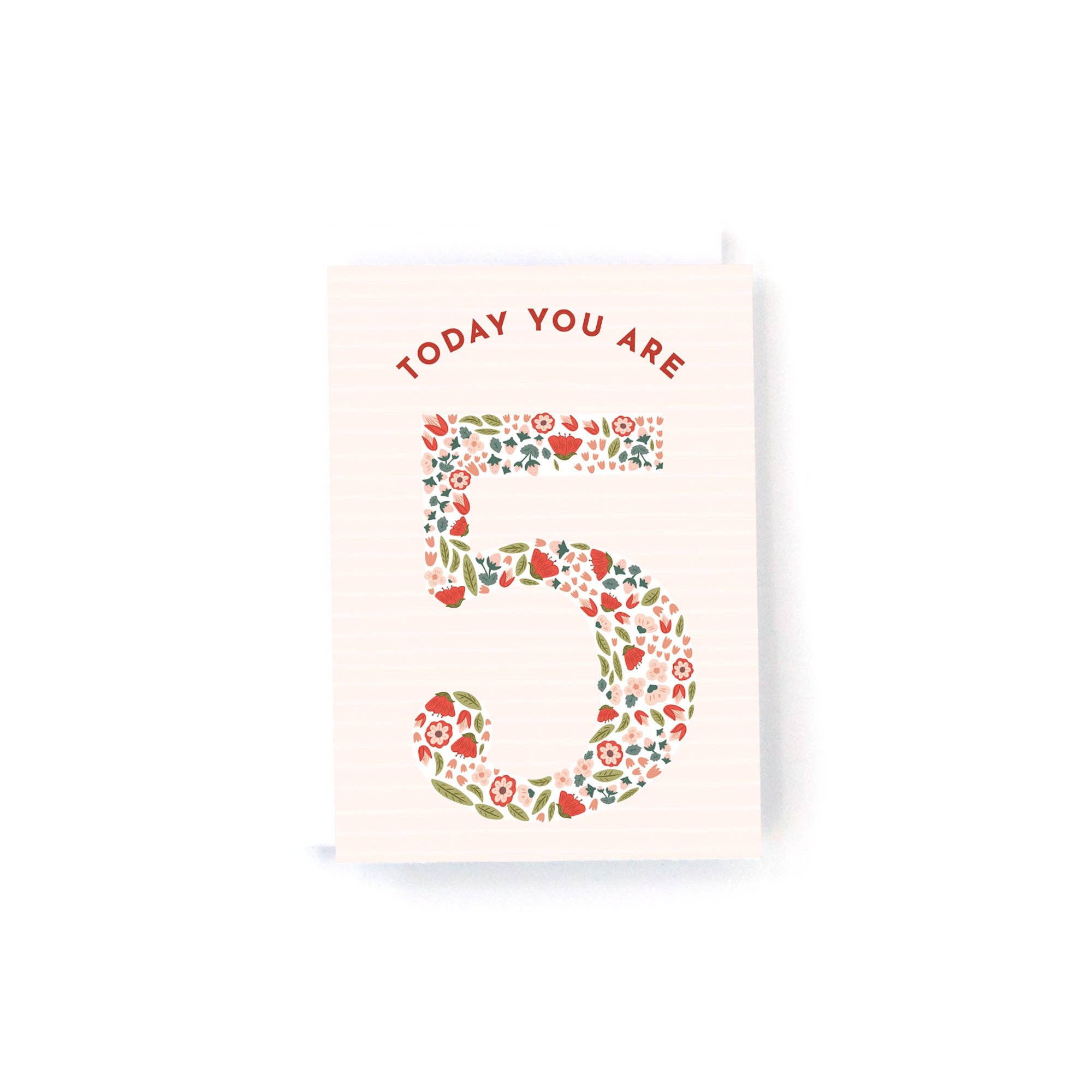 Girls Floral Mini Birthday Card: First Birthday