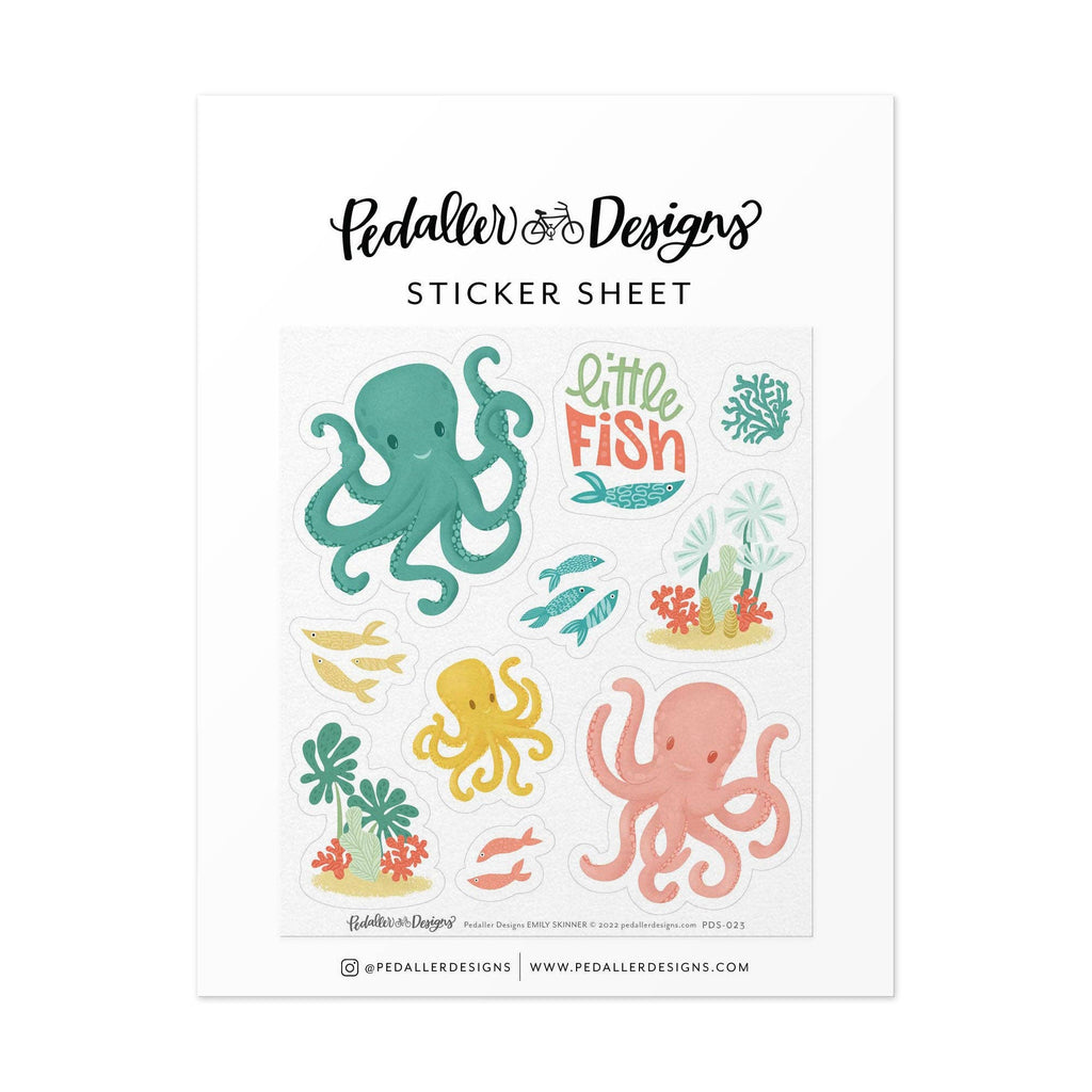 Octopus Stickers Sheet