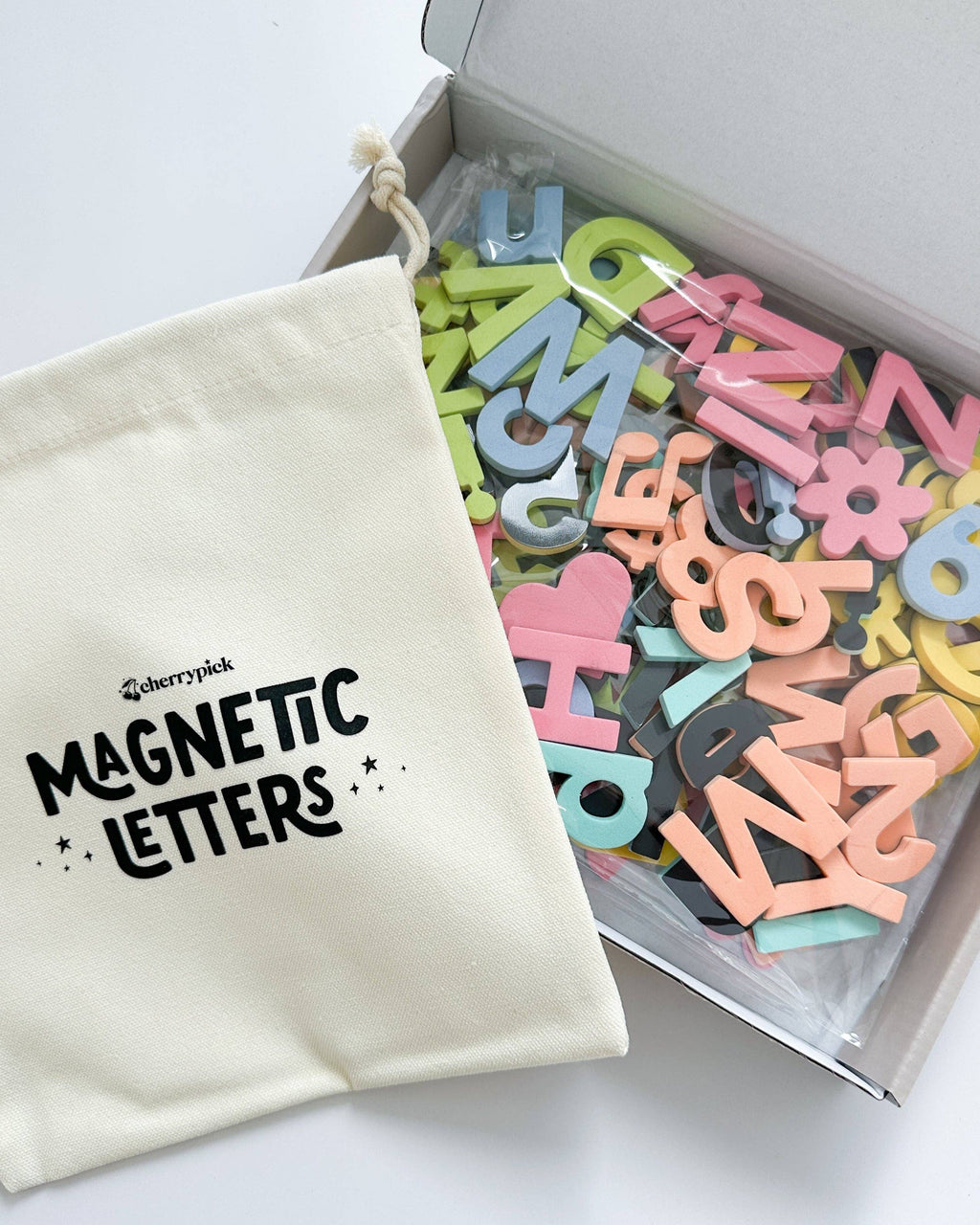 Soft Foam Magnetic Letters & Symbols 150pc Set: Pastel Rainbow