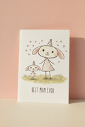 Best Mom Ever Card - Blush Pink Background